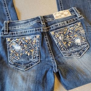 miss me sequin denim capris